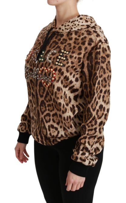 Dolce & Gabbana - Elegant Leopard Print Hooded Sweater