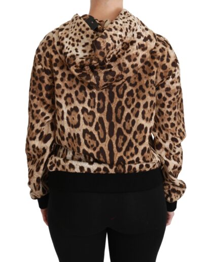 Dolce & Gabbana - Elegant Leopard Print Hooded Sweater