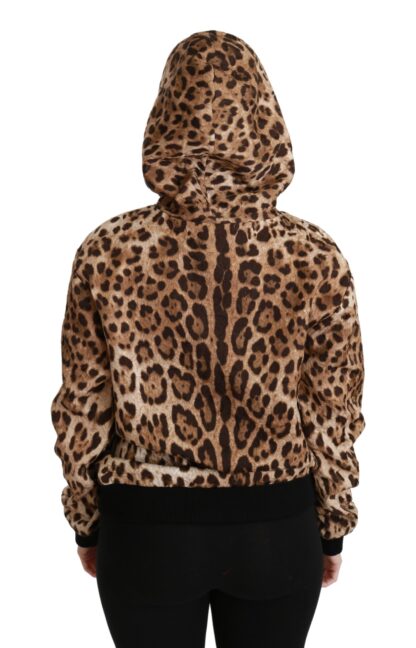 Dolce & Gabbana - Elegant Leopard Print Hooded Sweater