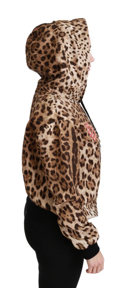 Dolce & Gabbana - Elegant Leopard Print Hooded Sweater