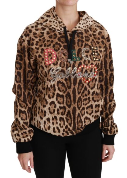 Dolce & Gabbana - Elegant Leopard Print Hooded Sweater