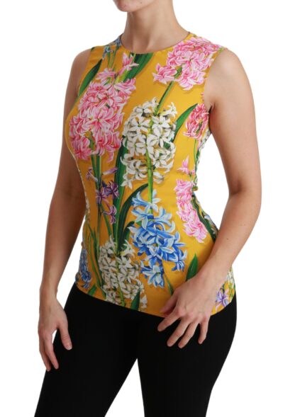 Dolce & Gabbana - Sunshine Floral Crewneck Sleeveless Blouse