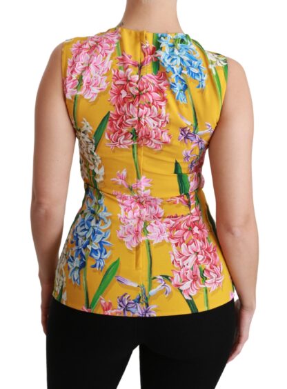 Dolce & Gabbana - Sunshine Floral Crewneck Sleeveless Blouse