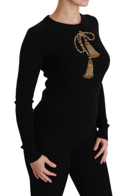 Dolce & Gabbana - Elegant Virgin Wool Gold Tassel Sweater