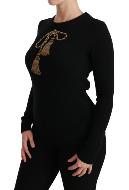 Dolce & Gabbana - Elegant Virgin Wool Gold Tassel Sweater