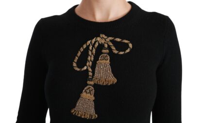 Dolce & Gabbana - Elegant Virgin Wool Gold Tassel Sweater