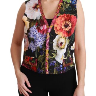 Dolce & Gabbana - Elegant Silk Sleeveless Vest in Black & White