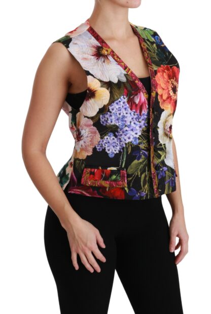 Dolce & Gabbana - Multicolor Brocade Floral Sleeveless Vest