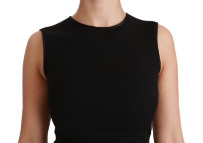 Dolce & Gabbana - Elegant Black Fit Flare Wool Blend Dress