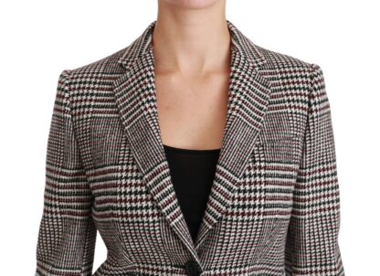 Dolce & Gabbana - Elegant Multicolor Checked Knee-Length Jacket Coat