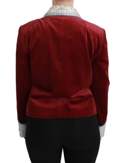 Dolce & Gabbana - Opulent Red Baroque Detail Blazer