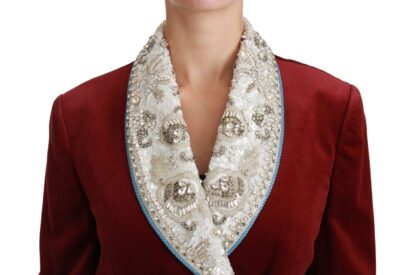 Dolce & Gabbana - Opulent Red Baroque Detail Blazer