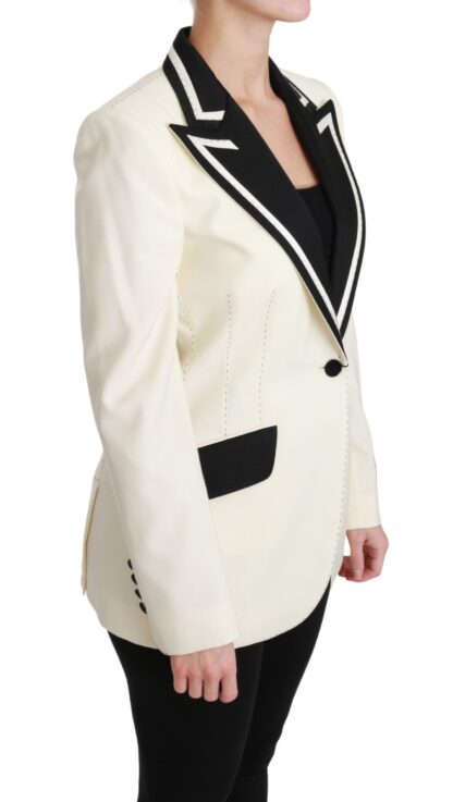 Dolce & Gabbana - Elegant Off-White Silk-Lined Blazer