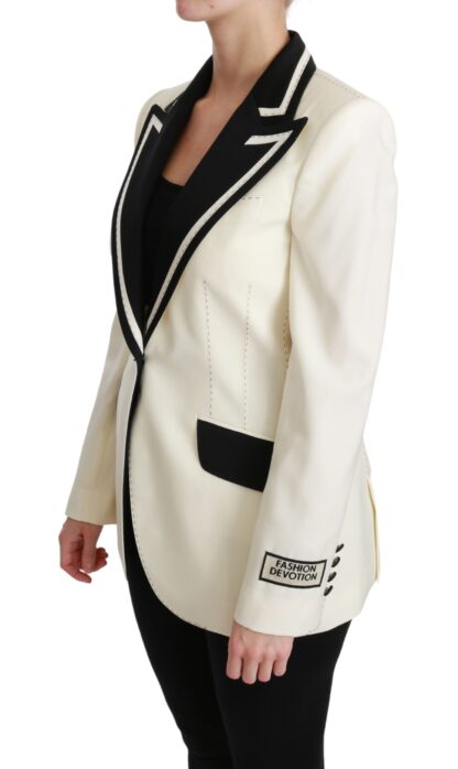 Dolce & Gabbana - Elegant Off-White Silk-Lined Blazer