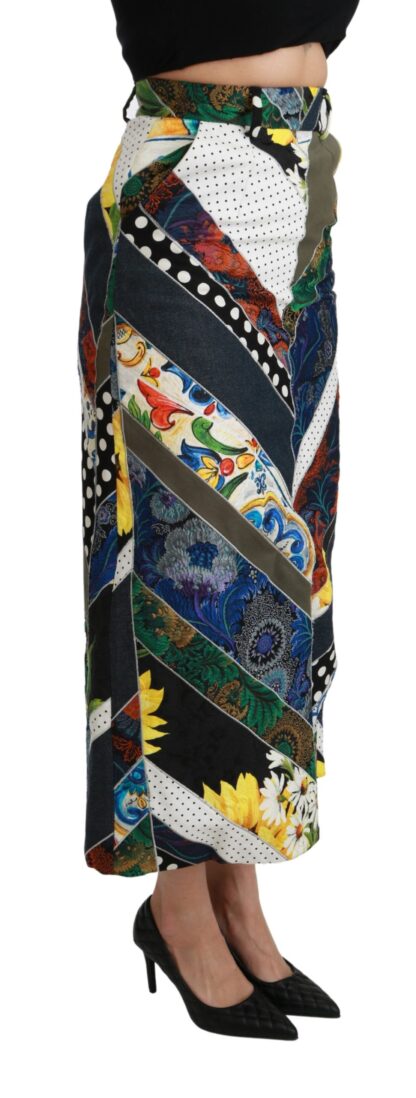 Dolce & Gabbana - Elegant Geometric Print High-Waist Skirt