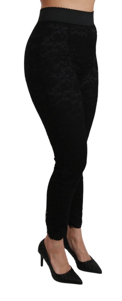 Dolce & Gabbana - Elegant High Waist Lace Pants