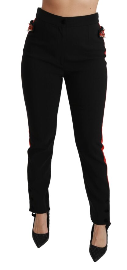 Dolce & Gabbana - Chic High Waist Skinny Pants in Black