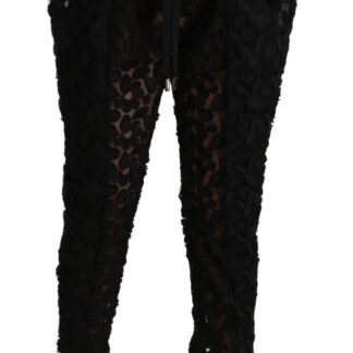 Dolce & Gabbana - Gold Leopard Jacquard High Waist Pants