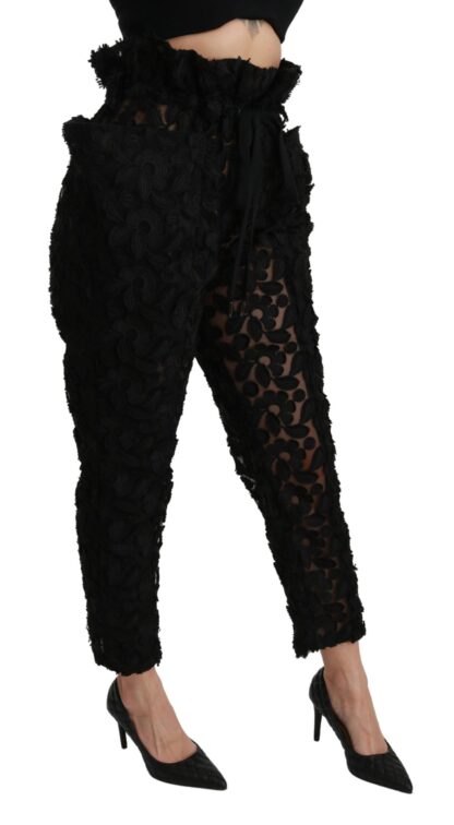 Dolce & Gabbana - Chic Tapered High Waist Lace Pants