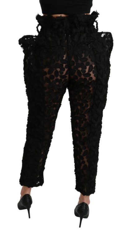 Dolce & Gabbana - Chic Tapered High Waist Lace Pants