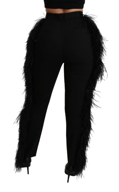 Dolce & Gabbana - Elegant High Waist Wool Blend Pants