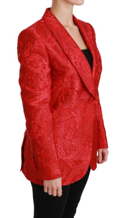 Dolce & Gabbana - Red Floral Angel Pattern Blazer