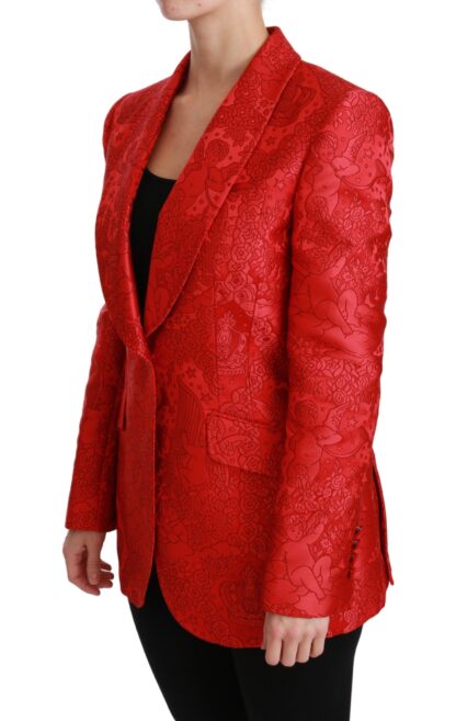 Dolce & Gabbana - Red Floral Angel Pattern Blazer