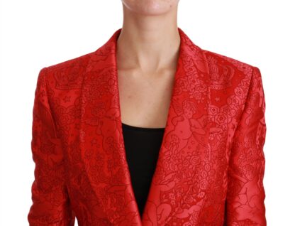 Dolce & Gabbana - Red Floral Angel Pattern Blazer