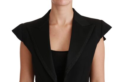 Dolce & Gabbana - Elegant Black Cropped Blazer Vest