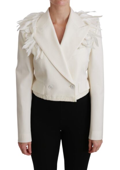 Dolce & Gabbana - Elegant White Double Breasted Blazer Jacket