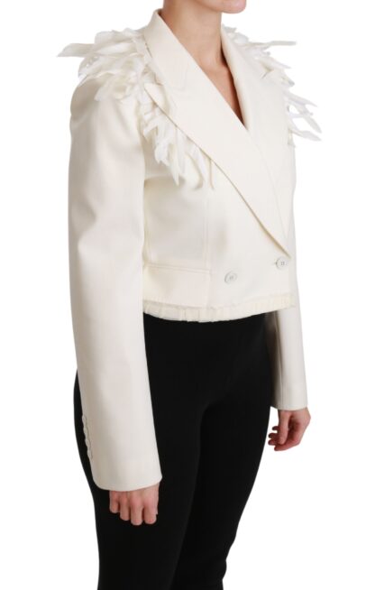 Dolce & Gabbana - Elegant White Double Breasted Blazer Jacket