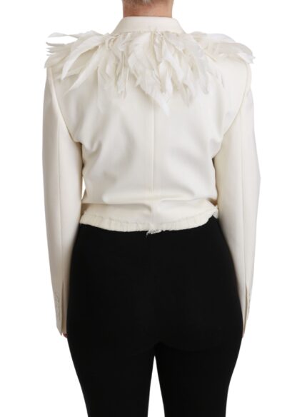 Dolce & Gabbana - Elegant White Double Breasted Blazer Jacket