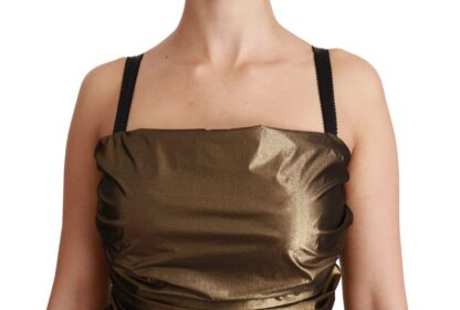 Dolce & Gabbana - Bronze Bodycon Sheath Mini Dress