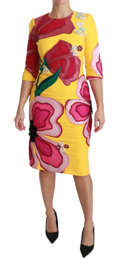 Dolce & Gabbana - Sunshine Bloom Sheath Knee-Length Dress