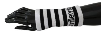 Dolce & Gabbana - Chic Monochrome Wool Arm Warmers