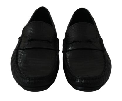 Dolce & Gabbana - Exquisite Black Lizard Leather Loafers