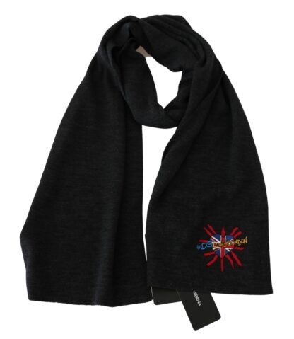 Dolce & Gabbana - Chic Woolen Embroidered Men's Scarf