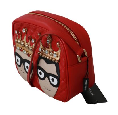 Dolce & Gabbana - Elegant Red Leather Crossbody Glam Bag