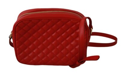 Dolce & Gabbana - Elegant Red Leather Crossbody Glam Bag