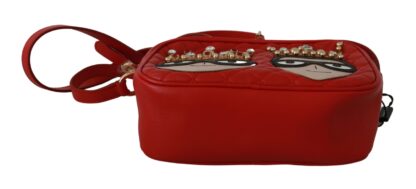 Dolce & Gabbana - Elegant Red Leather Crossbody Glam Bag