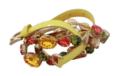 Dolce & Gabbana - Stunning Crystal-Embellished Leather Belt