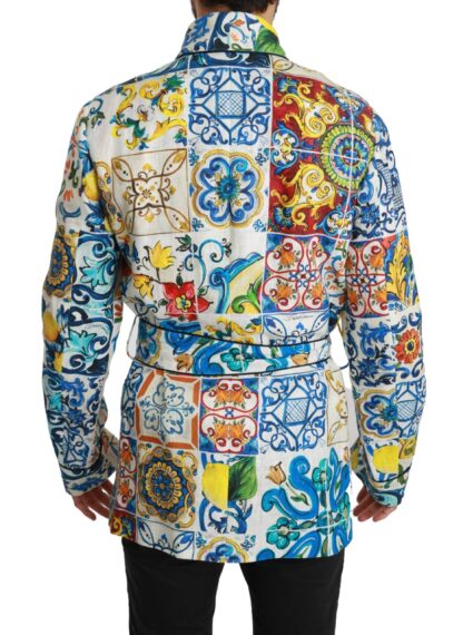 Dolce & Gabbana - Multicolor Majolica Robe Jacket Coat