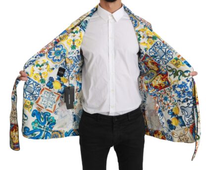 Dolce & Gabbana - Multicolor Majolica Robe Jacket Coat