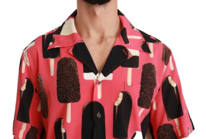 Dolce & Gabbana - Elegant Silk Blend Ice-Cream Print Shirt