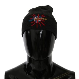 Dolce & Gabbana - Embroidered Cotton Beanie - 'King of My Life'