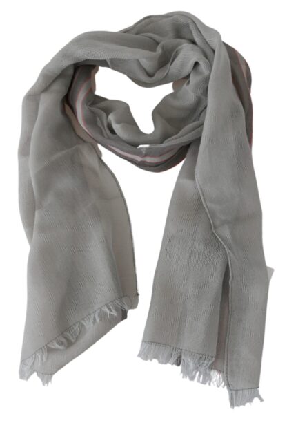 Costume National - Elegant Gray Cotton Men's Scarf