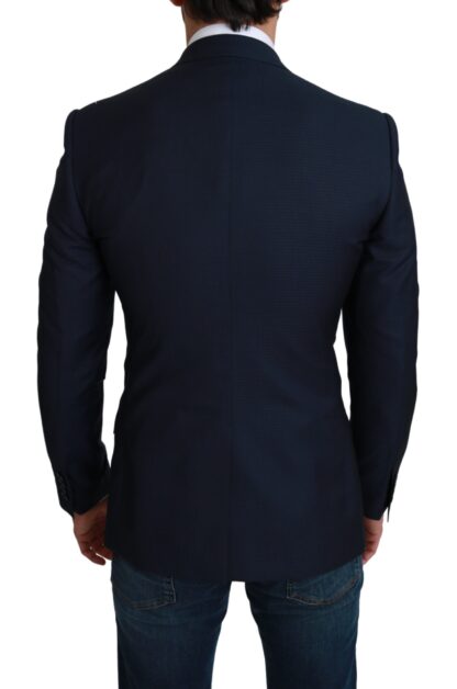 Dolce & Gabbana - Navy Martini Slim Fit Wool Silk Blazer