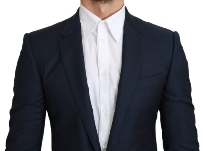 Dolce & Gabbana - Navy Martini Slim Fit Wool Silk Blazer