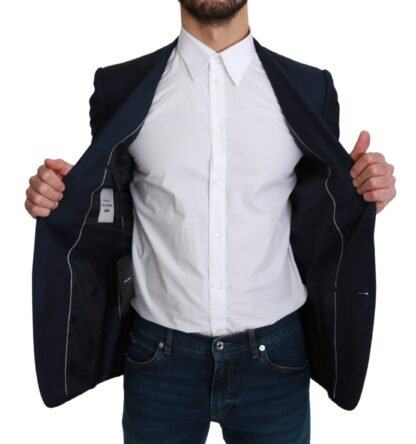 Dolce & Gabbana - Navy Martini Slim Fit Wool Silk Blazer