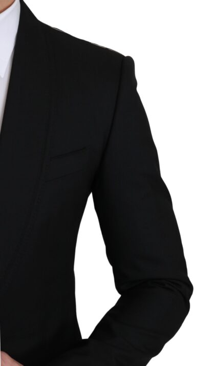 Dolce & Gabbana - Elegant Black Virgin Wool Formal Blazer